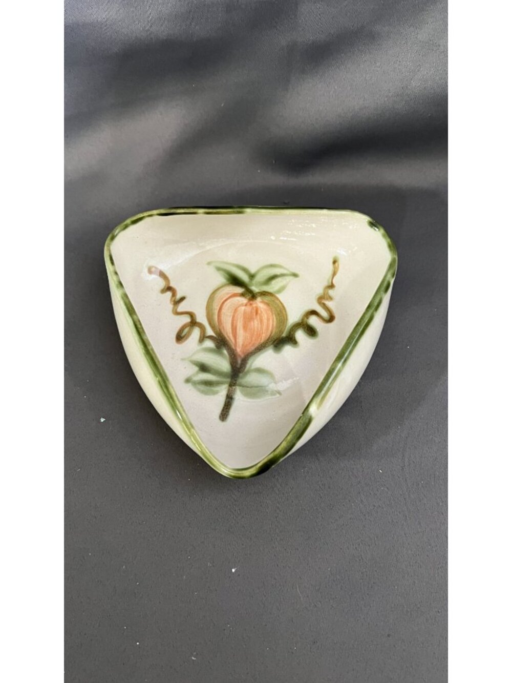 John B. Taylor Ceramic Trinket Dish With Peach Design